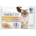 Perfect Fit Sensitive Sterilised Adult 1+ - Kylling & Laks i sovs (52 x 85 g)