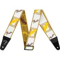 Fender Weighless 2" Monogram Strap White/Brown/Yellow