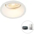 QAZQA Smart indbygget spotlight hvid inkl. WiFi GU10 justerbar - Alloy