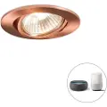 QAZQA Smart indbygget spotlight kobber vippelig inkl. Wifi GU10 - Cisco