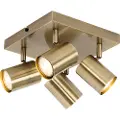 QAZQA Moderne loftslampe bronze 4-lys justerbar rektangulær - Jeana