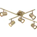 QAZQA Moderne loftslampe bronze 5-lys justerbar rektangulær - Jeana