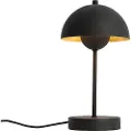 QAZQA Retro bordlampe sort med guld - Magnax Mini