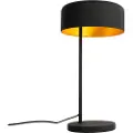 QAZQA Retro bordlampe sort med guld indvendigt - Jinte