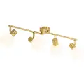 QAZQA Smart loftspotlight guld med opalglas 4-lys justerbar inkl. 4 Wifi P45 - Anouk