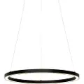 QAZQA Pendellampe sort 60 cm inkl. LED 3-trins dæmpbar - Girello