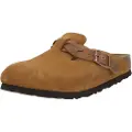 Birkenstock Birkenstocktil kvinder. 1026713 Boston Flettede træsko i brunt ruskind (37), Fast, Ingen, Casual