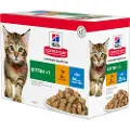 Hill's Pet Nutrition Økonomipakke: 24 x 85 g Hill's Science Plan pouch - Kitten Fiskemix: 2 varianter