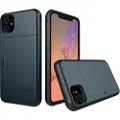 Mtp Products iPhone 11 Hybrid Cover med Glidende Kortslot - Mørkeblå
