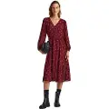 Pepe Jeans Pepe Jeanstil kvinder. PL953359 Granat Gio-kjole (L), Casual, Rødbrun, Viscose, Lange ærmer, Bæredygtig