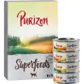 Purizon Superfoods 12 x 70 g - Mix: 4 x Kylling, 4 x Tun, 2 x Vildsvin, 2 x Vildt