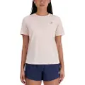 New Balance New Balancetil kvinder. WT41253 Lyserød atletik-T-shirt (L), Casual, Sport, Pink, Korte ærmer, Genanvendt polister, Bæredygtig