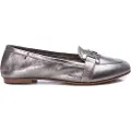Carmela Carmelatil kvinder. 16049906-PLOMO Læder ballerina sko 160499 Silver (36), Sølvfarvet, Fast, Ingen, Casual, Klassisk