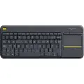 Logitech K400 Plus Ergonomic Wireless Touch - Tastatur - Engelsk - UK - Sort