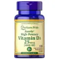 Puritan's Pride Vitamin D3, 1000 IE - 100 bløde kapsler