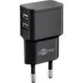 Goobay Dual USB charger 2.4 A (12W) black