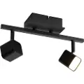 QAZQA Moderne loftslampe sort inkl. LED 2-lys - Nola