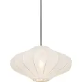 QAZQA Design Pendellampe Hvid Silke 50 cm - Plu