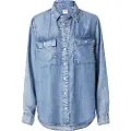 Levi's Levi'stil kvinder. A7467-0009 Doreen blå skjorte (XS), Casual, Lange ærmer, Lyocell