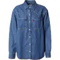 Levi's Levi'stil kvinder. A7244-0007 Teodora blå skjorte (XS), Casual, Lange ærmer, Lyocell