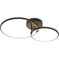 QAZQA Loftslampe sort inkl. LED 3-trins dæmpbar 2-lys - Joaniqa