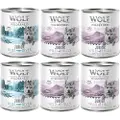 Wolf of Wilderness Økonomipakke: 24 x 800 g Little Wolf of Wilderness - Mix: 16 x And & Kalv og 8 x Kylling & Laks
