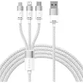 Baseus 3in1 USB cable StarSpeed Series USB-C + Micro + Lightning 3.5A 1.2m (White)