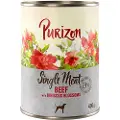 Purizon Single Meat 6 x 400 g - Oksekød med hibiscus blomster