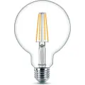 Philips LED pære Classic Globe Ø95 7W/827 (60W) Klar E27