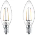 Signify Led E14 Candle Clear 2w (25w) 250 Lumen 2-pack
