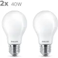 Signify LED pære Classic Standard 4,5W/827 (40W) mat 2-pak E27