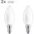 Signify Led E14 Kerte Frost 4.3w 470lm 2-pak