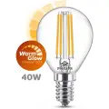 Philips LED pære Classic Kerte 3,4W/922-927 (40W) klar WarmGlow dæmpbar E14