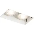 QAZQA Moderne indbygningsspotlight hvid GU10 Trimless 2-lys - Oneon