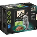 Sheba Kitten varianter i portionsposer 12 x 85 g - Fin variation i sauce (laks; kylling)