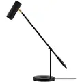 Globen Lighting - Bordlampe Hubble Read med trådløs opladning - Sort - Skrivebordslamper - - Homeroom