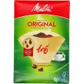 Melitta Kaffefilter 1x6 Ubleget pakke med 40 stk. 4006508123834 Modsvarer: N/A
