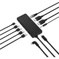 Unisynk 10 Port USB-C Hub 4K 60Hz 100W - Black