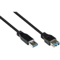 Goobay USB-A <-> USB-A - 5m - Sort