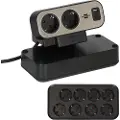 Brennenstuhl Duplex 1usb-c & 1usb-a Strømskinne Med 10 Udtag Og Afbryder