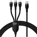 Baseus Flash Series II 3-i-1 Hurtig Ladekabel - 1.5m - Sort