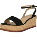 Ralph Lauren Lauren Ralph Laurentil kvinder. 802920421001 Sorte Leona-espadriller i læder (40), 3-5 cm, Spænder, Casual