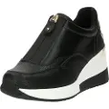 Xti Xtitil kvinder. 14187401-NEGRO Træningssko 141874 sort - Kilehøjde 6 cm (37), 5-8 cm, Lynlås, Casual