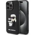 Karl Lagerfeld iPhone 15 Pro Max Karl Lagerfeld 3D-gummi Karl & Choupette NFT-etui - sort