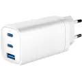 Gembird Universal GaN USB charger QC 3.0 & PD 65W 2-port - White