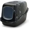 Savic Nestor Marble kattetoilet - Sort / Marmorhvid