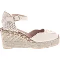 Hispanitas Hispanitastil kvinder. HV243449 Off-white Sofia 5 espadrilles i læder -Hælhøjde 5 cm (40), Hvid, 3-5 cm, 5-8 cm, Spænder, Casual