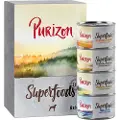 Purizon Økonomipakke: 24 x 140 g Purizon Superfoods - Mix: 8 x Kylling, 8 x Tun, 4 x Vildsvin, 4 x Vildt