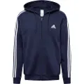 Adidas Essentials Fleece 3 Stripes Sweatshirt Med Lynlås