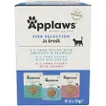 Applaws Pouch med bouillon Mix 12 x 70 g - Blandingspakke fisk (3 varianter)